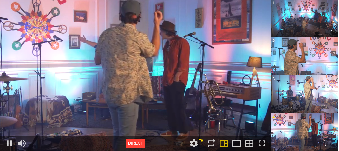 capture d'écran pendant le concert live streaming du groupe Léonie